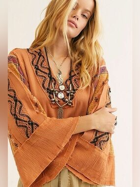 Free People Embroidered Sienna Top